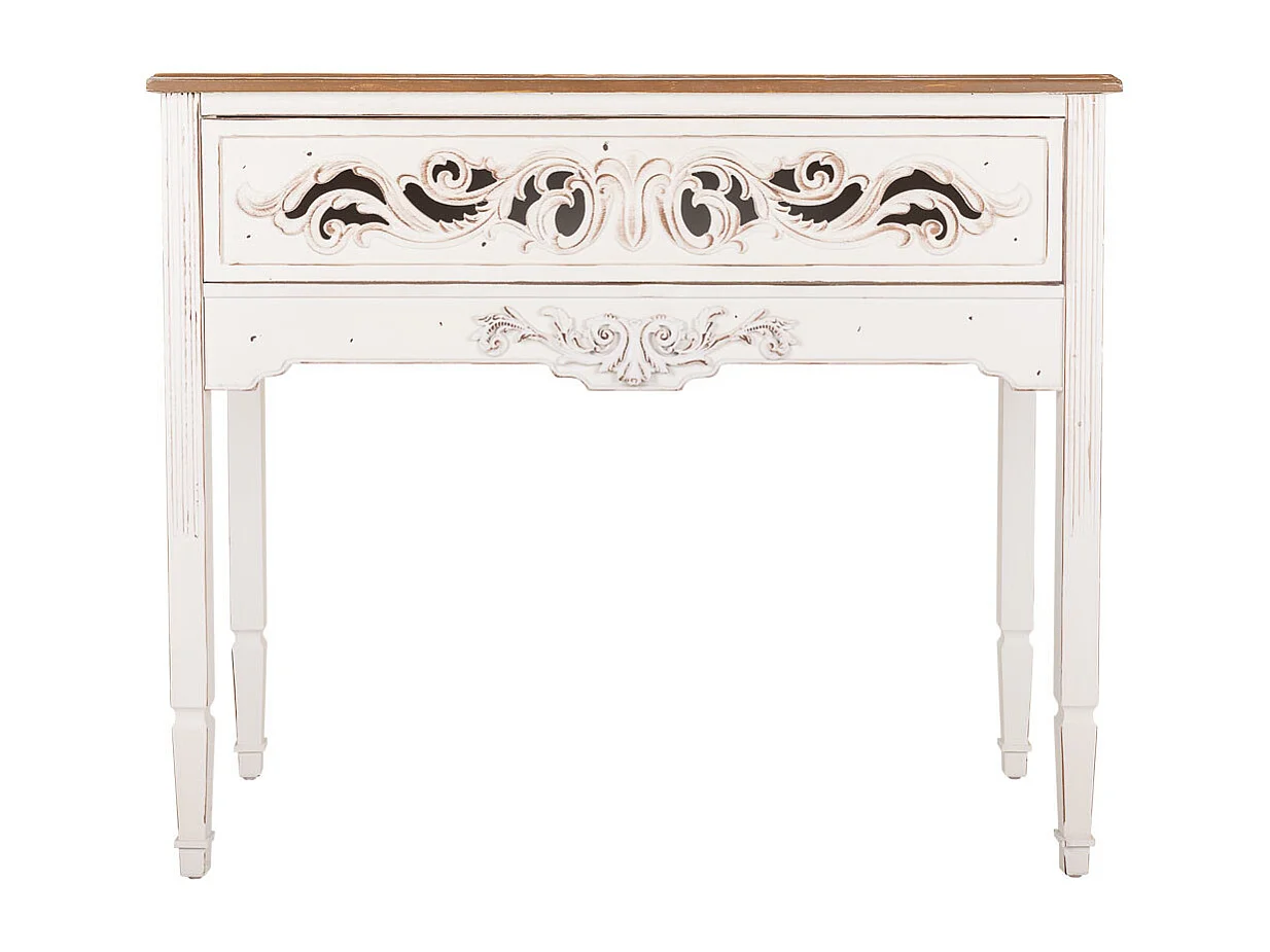 Hall de madeira branco 110x46x90,5
