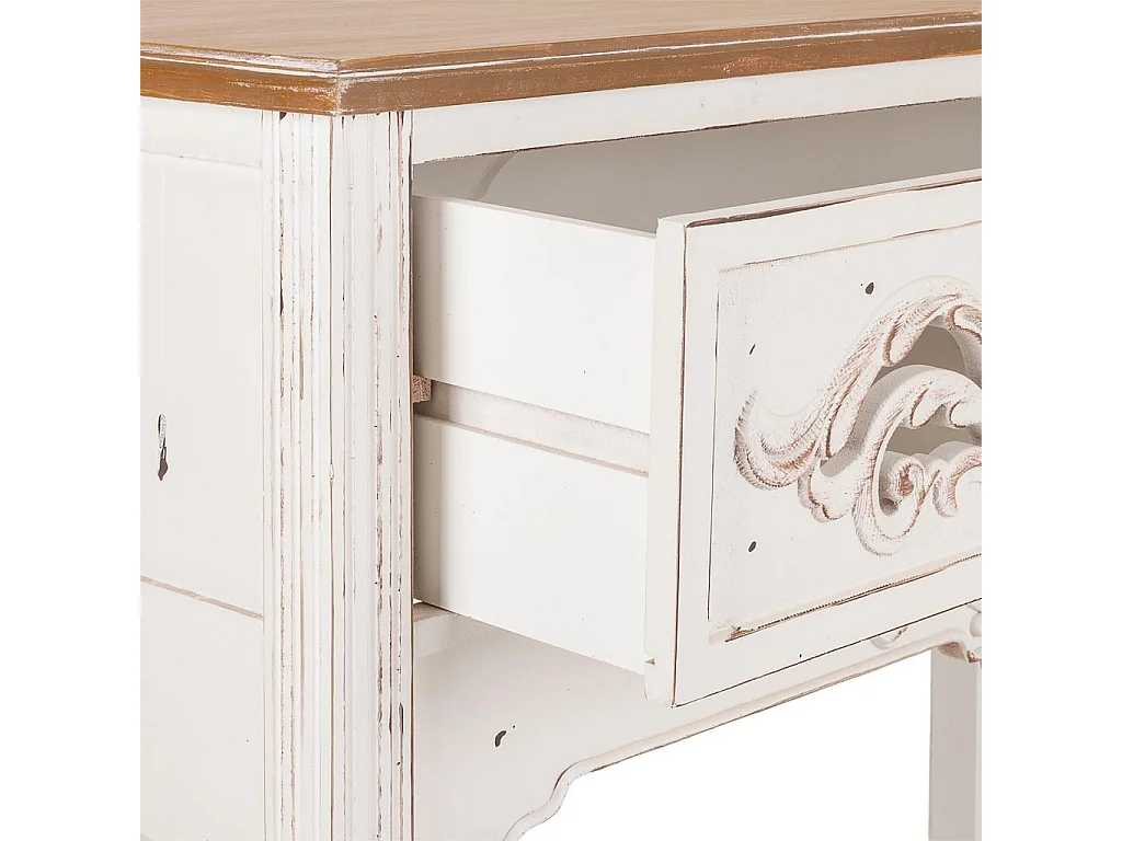 Hall de madeira branco 110x46x90,5