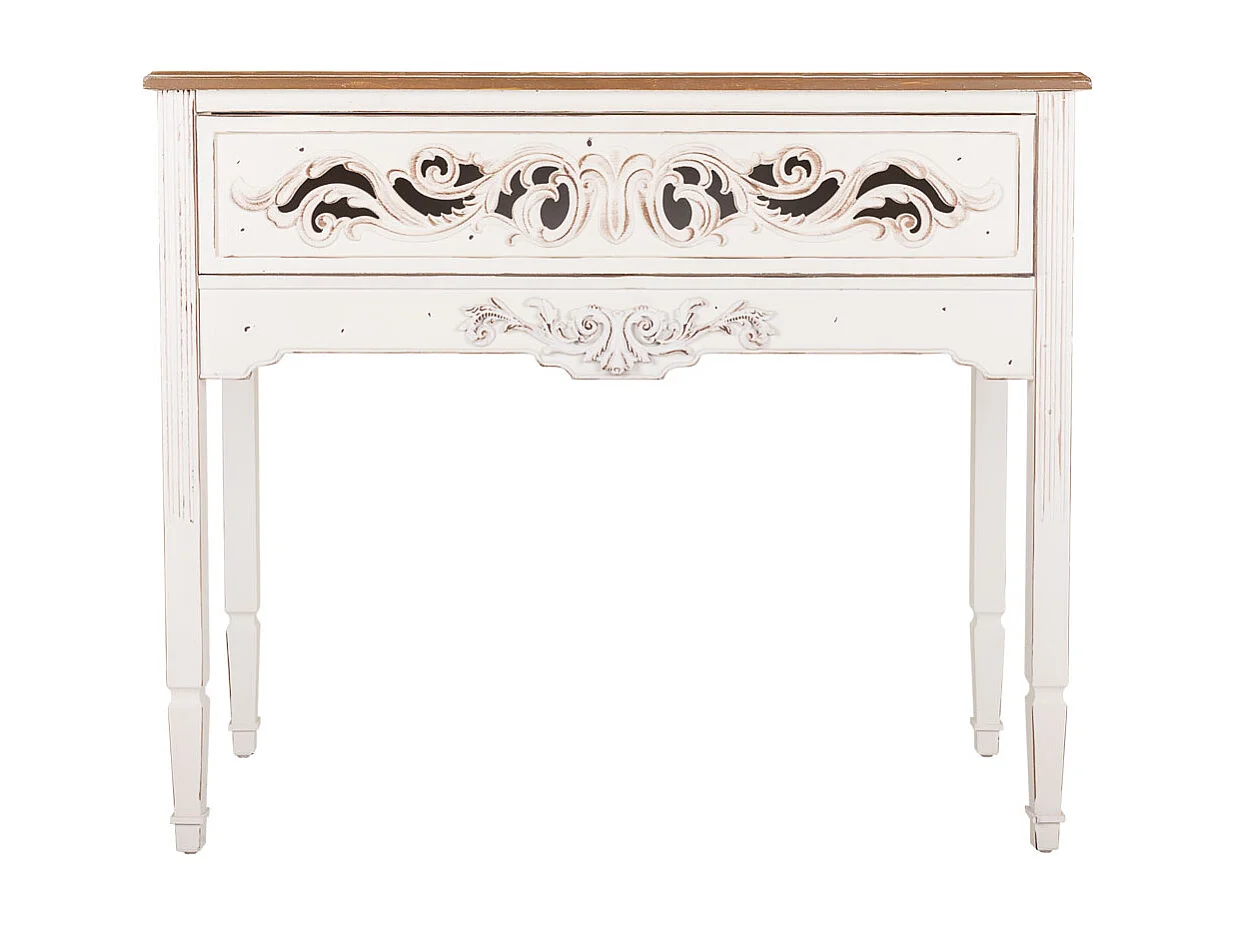 Hall en bois blanc 110x46x90,5h