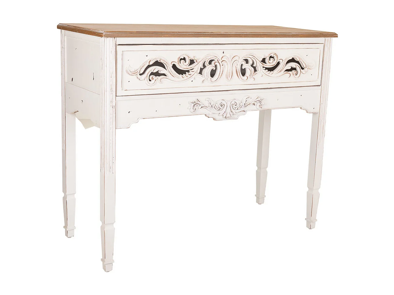 Hall en bois blanc 110x46x90,5h