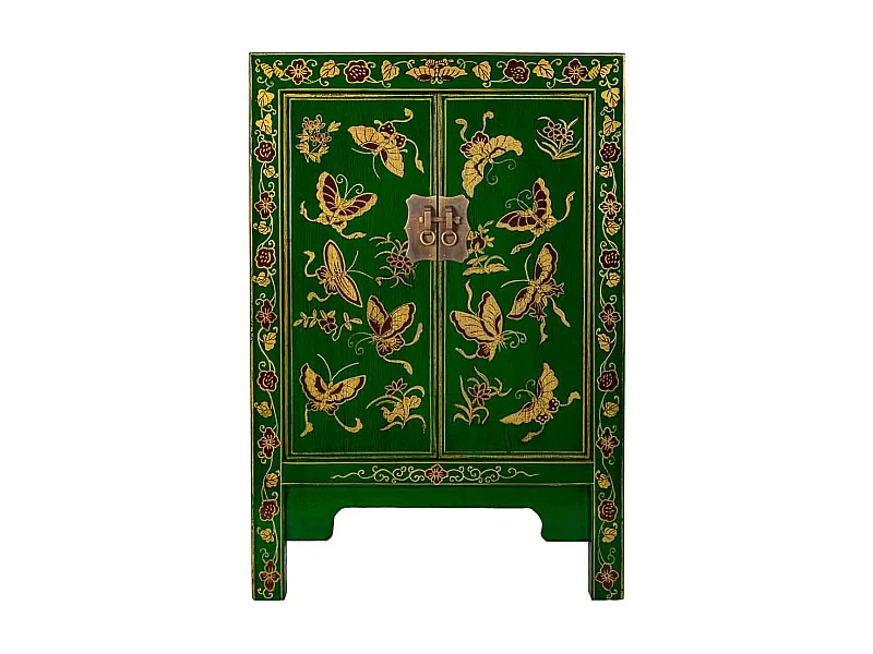 Armoire en bois verte 58x37,5x84,5 cm