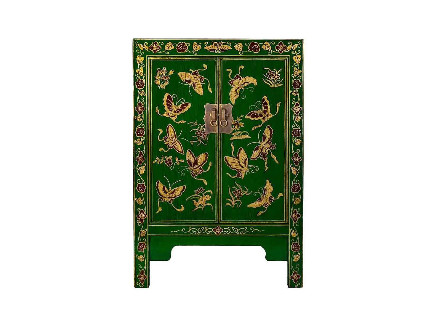 Armoire en bois verte 58x37,5x84,5 cm