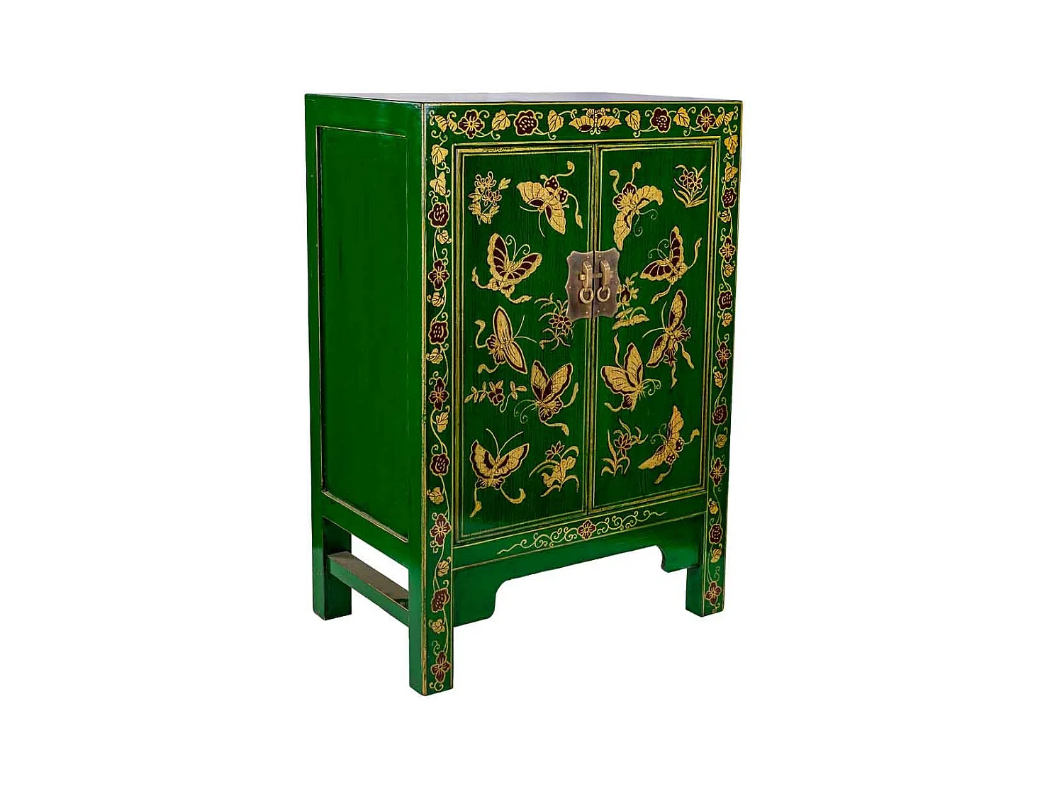 Armoire en bois verte 58x37,5x84,5 cm