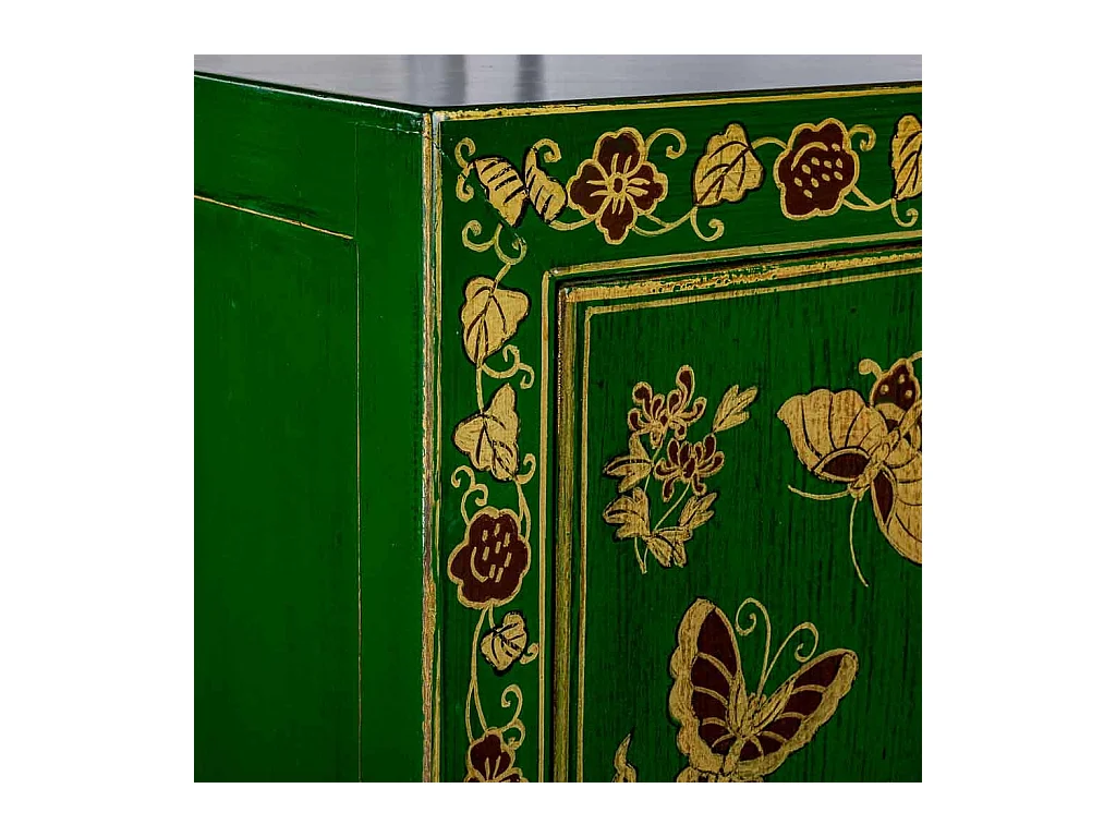 Armoire en bois verte 58x37,5x84,5 cm