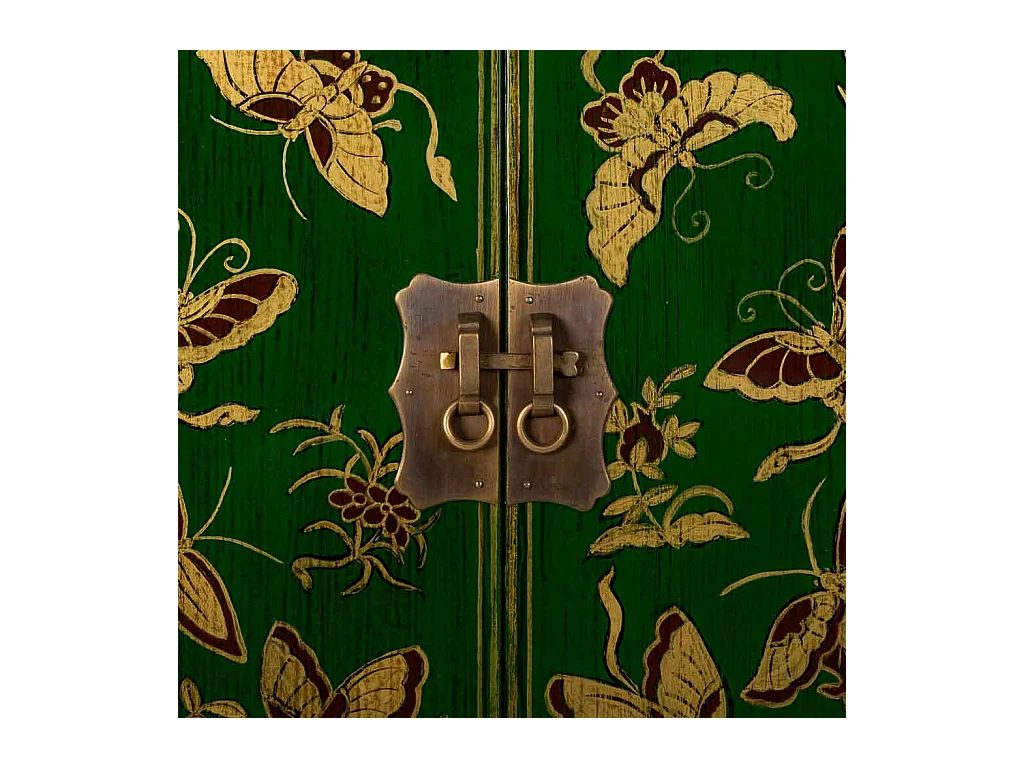 Armoire en bois verte 58x37,5x84,5 cm