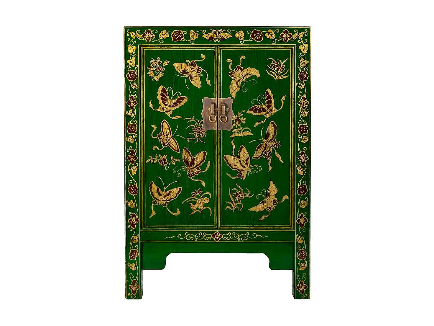 Armoire en bois verte 58x37,5x84,5 cm