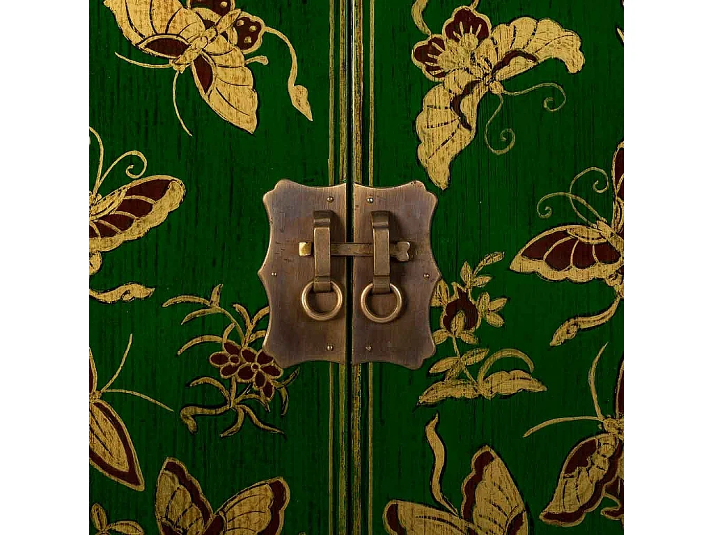 Armoire en bois verte 58x37,5x84,5 cm