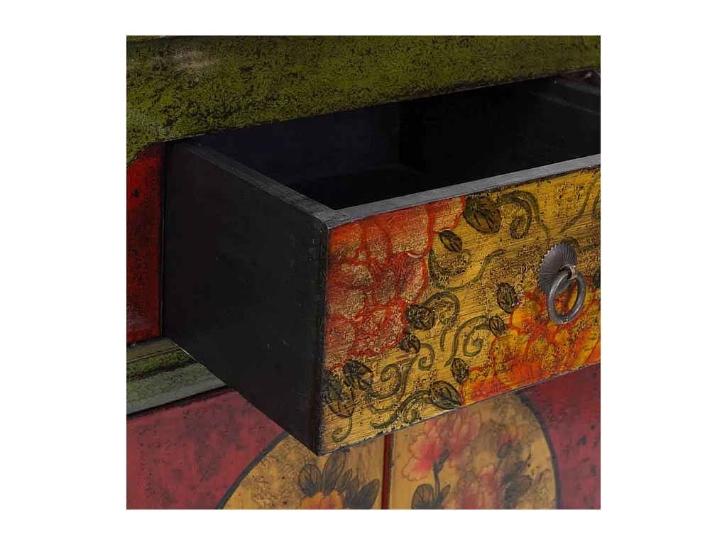 Recibidor de madera verde 91x40x80