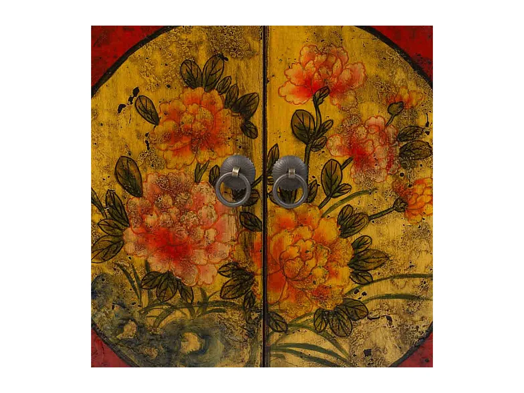 Recibidor de madera verde 91x40x80