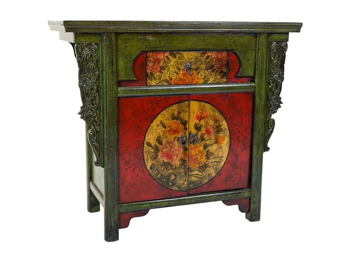 Salão em madeira verde 91x40x80