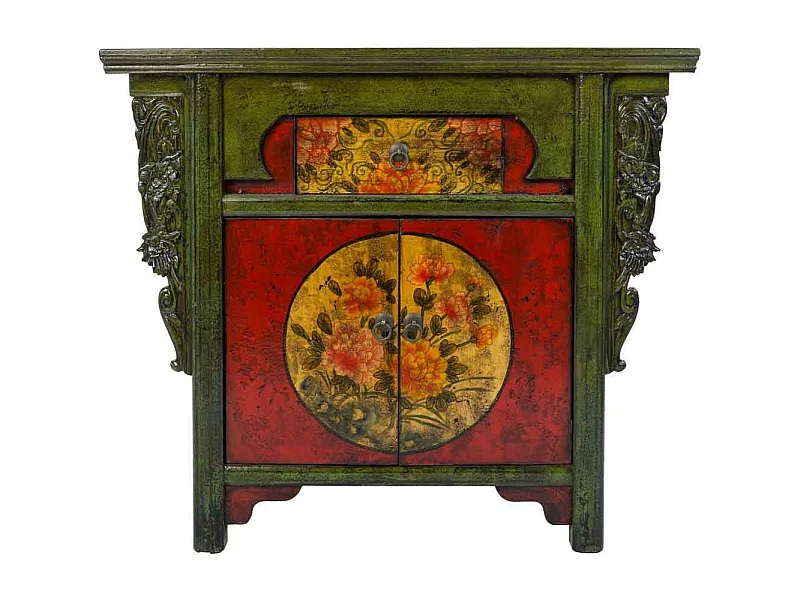 Grüne Flurschrank aus Holz 91x40x80h cm