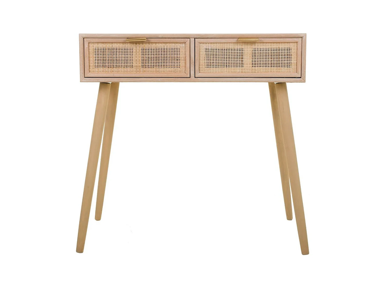 Mobile da ingresso in legno e rete marrone 80x42x79h