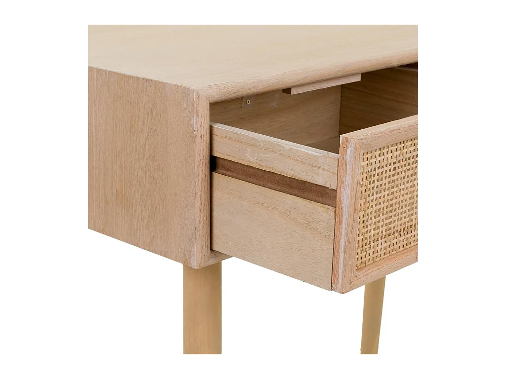 Mobile da ingresso in legno e rete marrone 80x42x79h