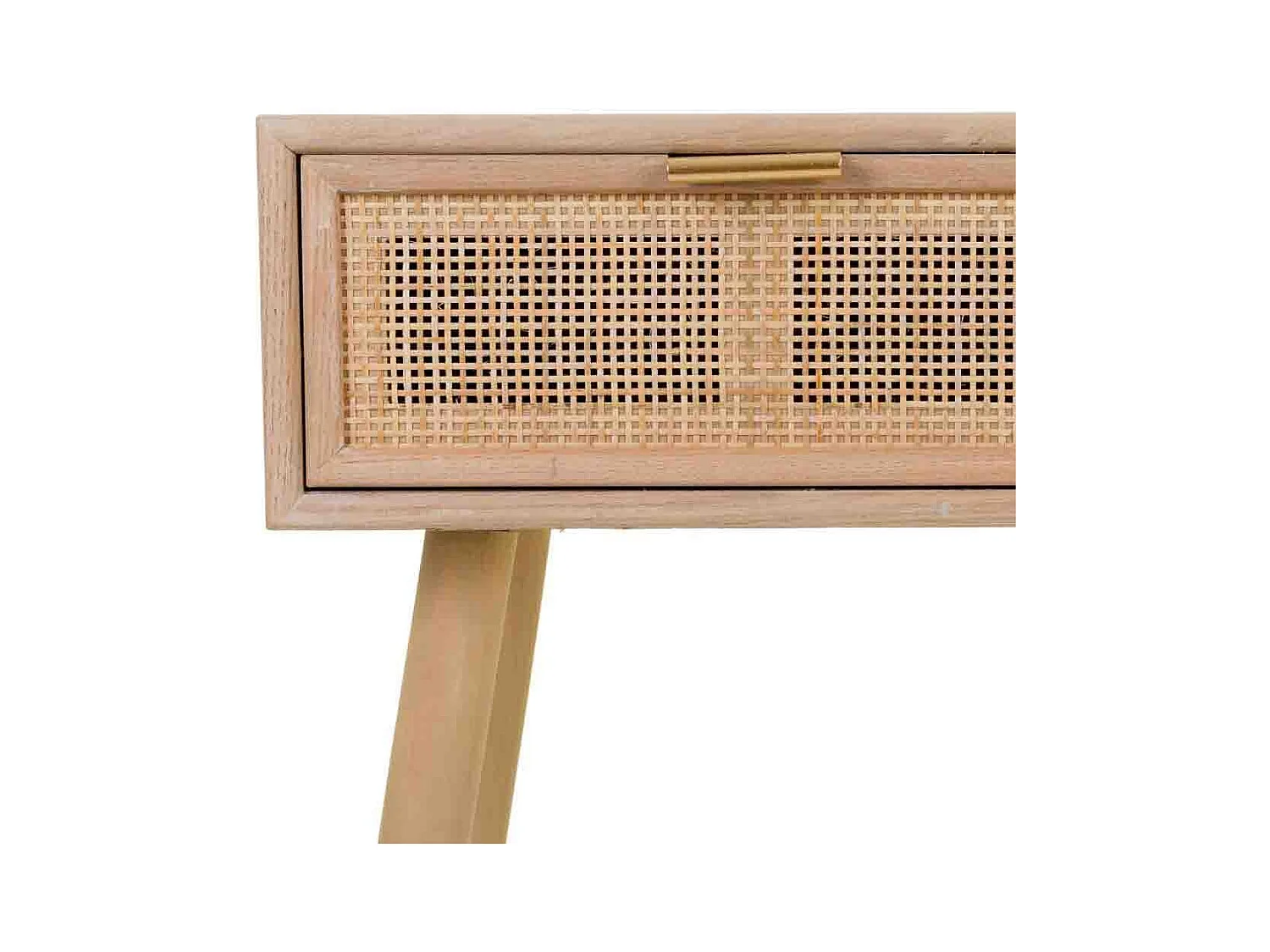 Mobile da ingresso in legno e rete marrone 80x42x79h