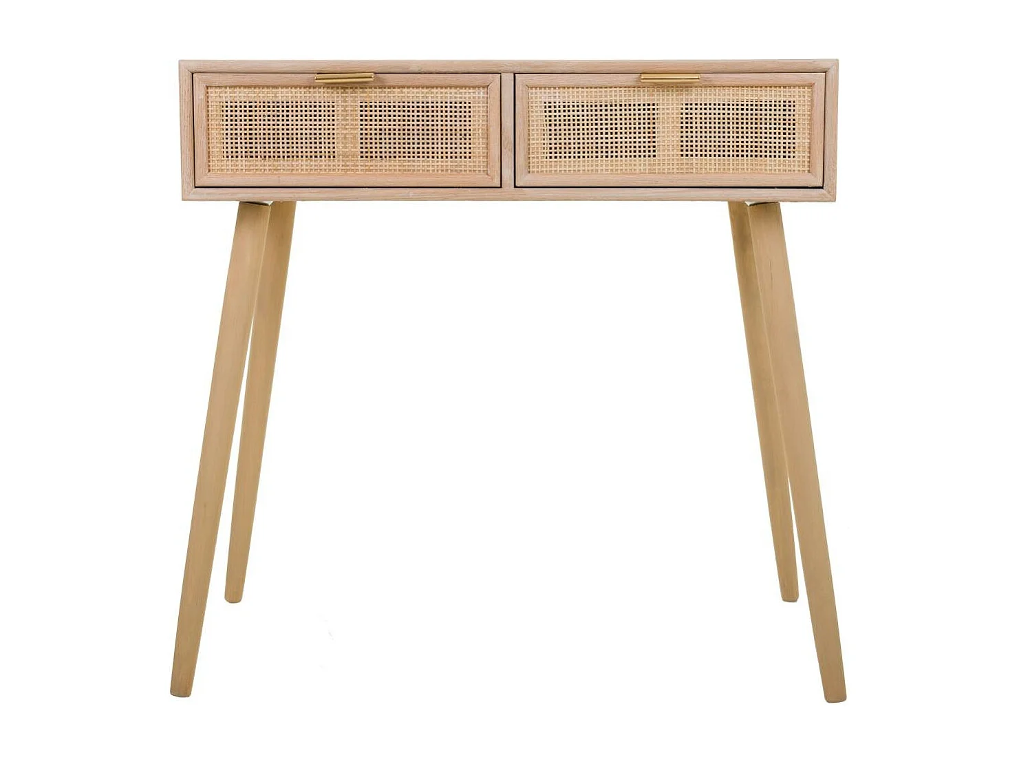 Mobile da ingresso in legno e rete marrone 80x42x79h