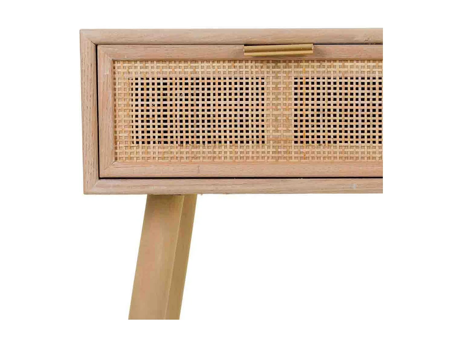 Mobile da ingresso in legno e rete marrone 80x42x79h