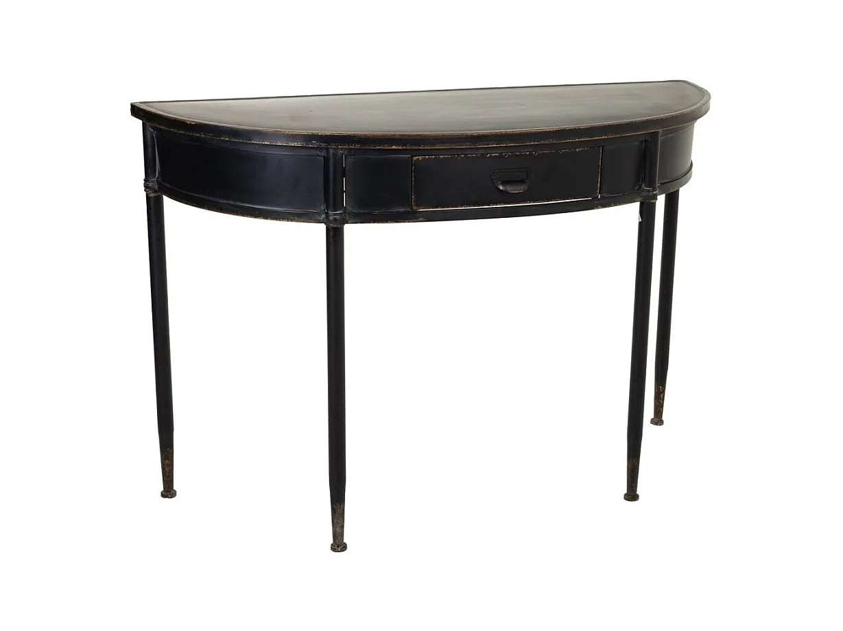 Mobile da ingresso in metallo nero 120x44x80h