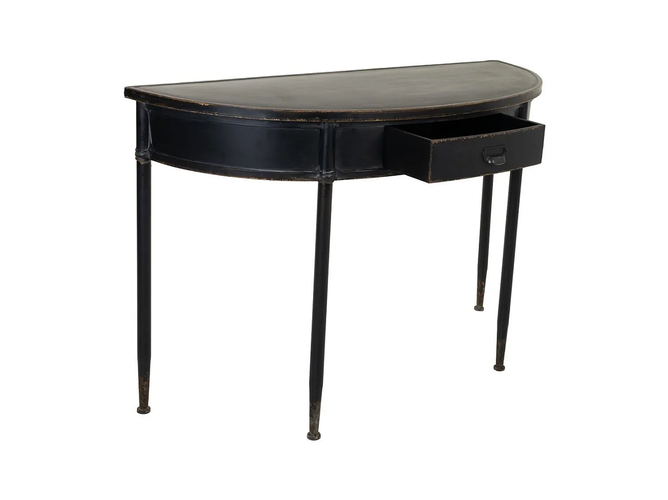 Mobile da ingresso in metallo nero 120x44x80h