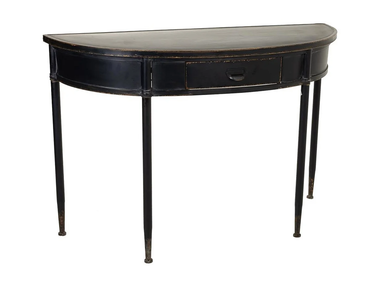 Console en métal noir 120x44x80h