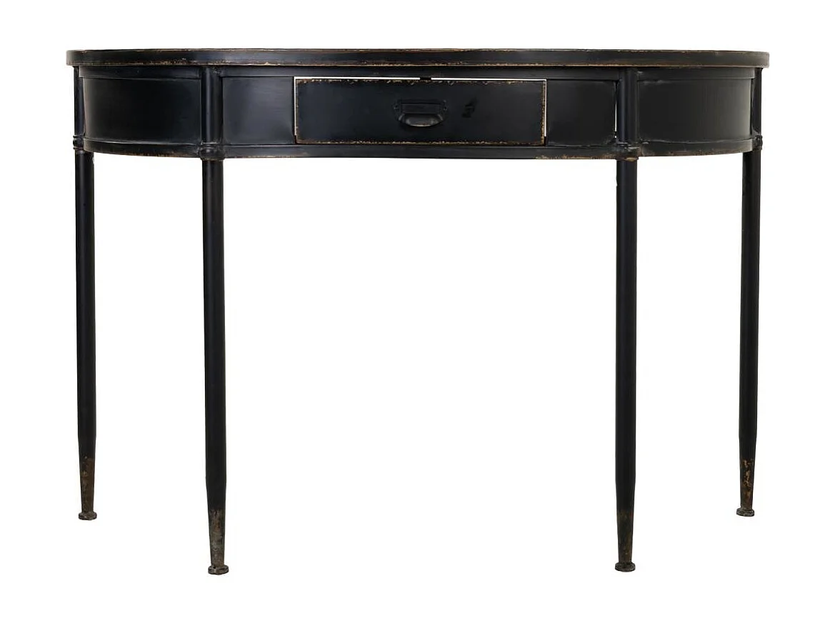 Console en métal noir 120x44x80h