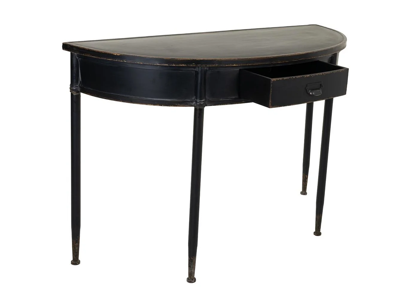 Console en métal noir 120x44x80h