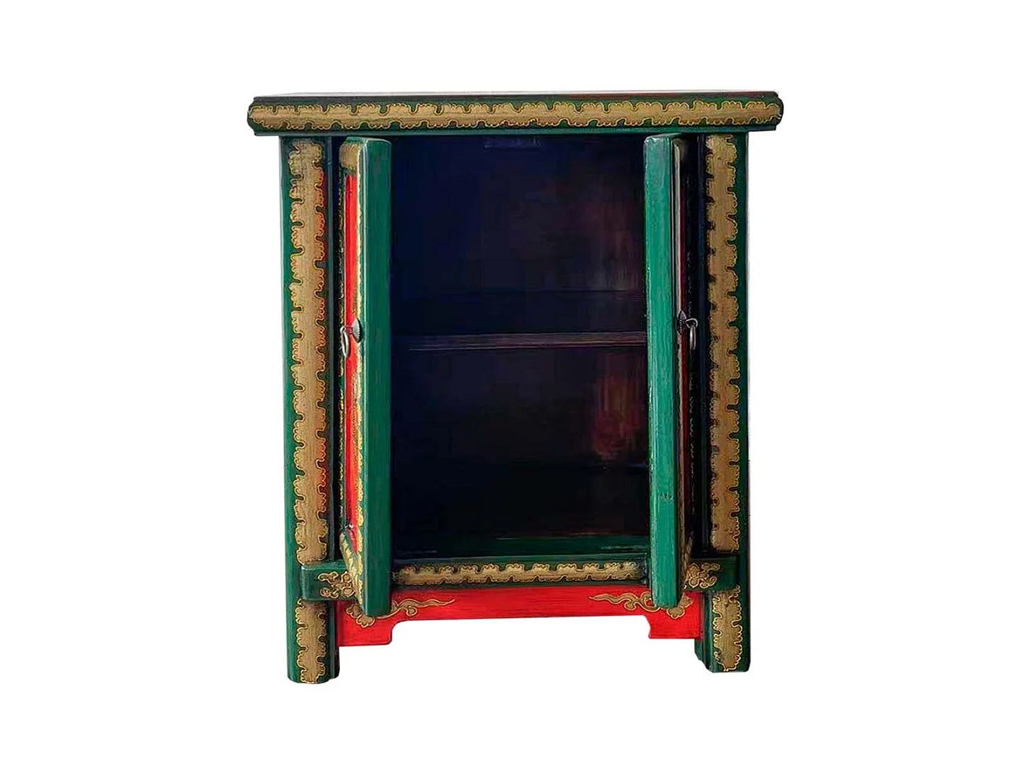 Mesa de entrada em madeira vermelha 48x31x60cm