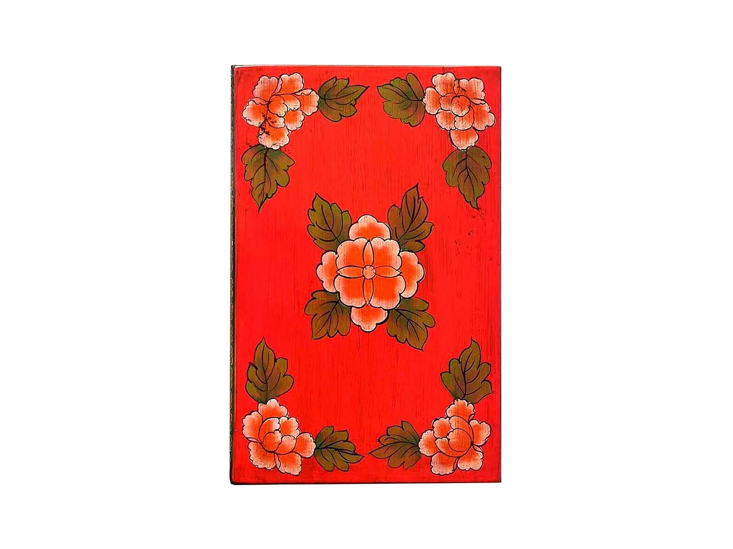 Mesa de entrada em madeira vermelha 48x31x60cm