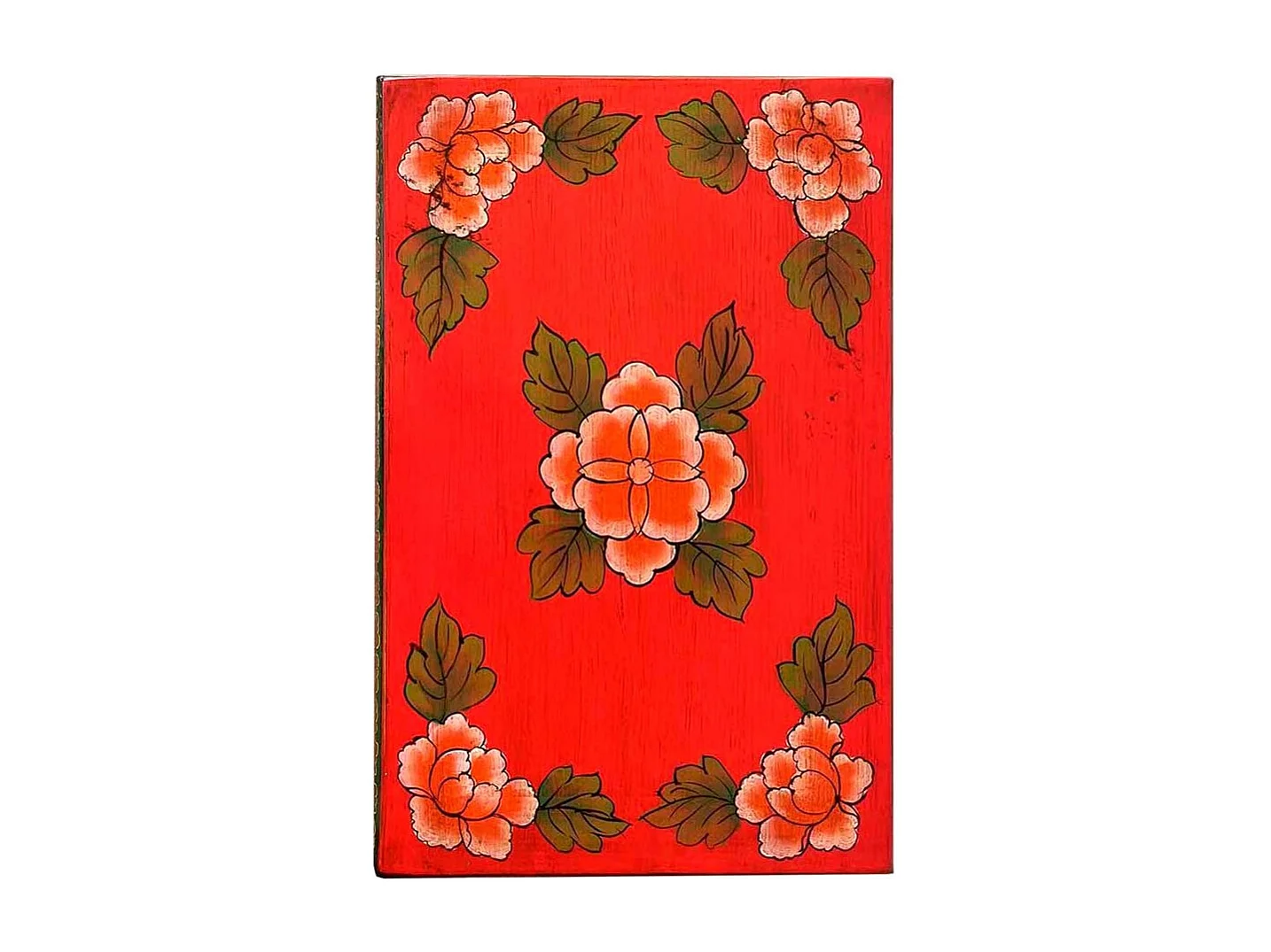 Recibidor de madera rojo 48x31x60