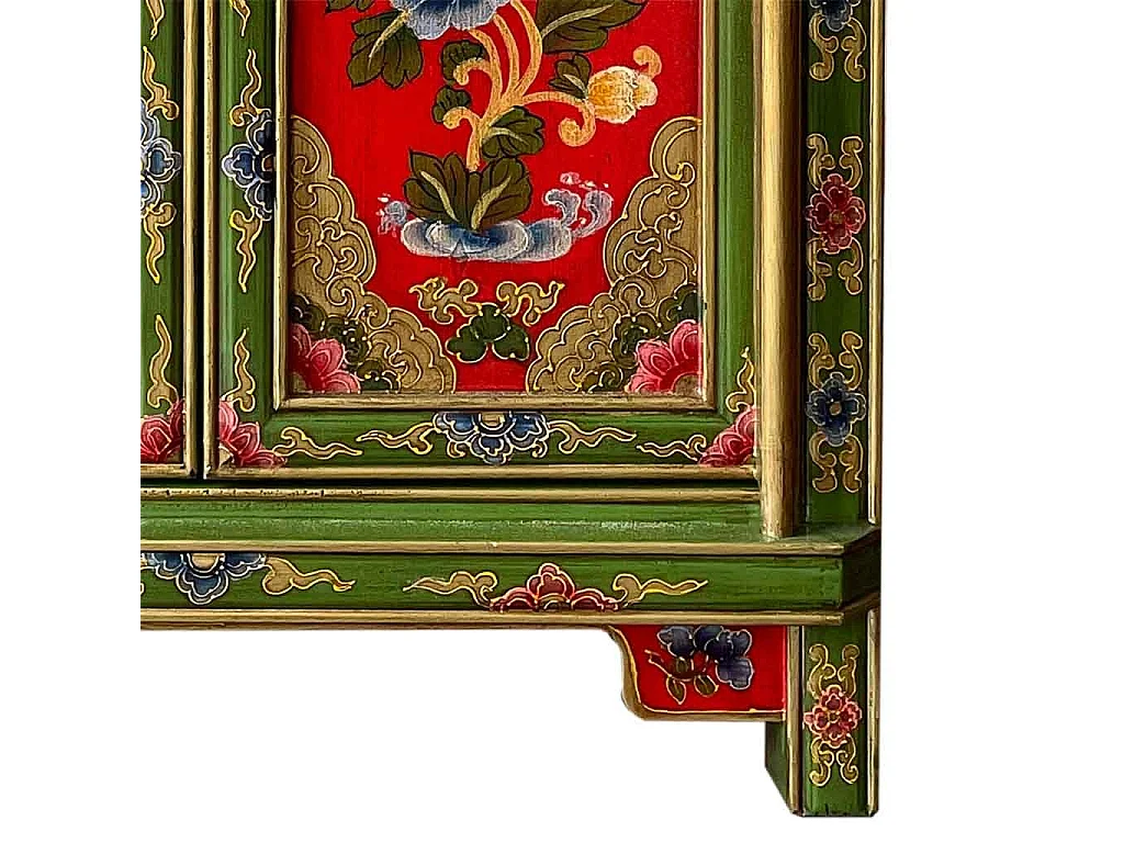 Recibidor de madera verde 96x42x175