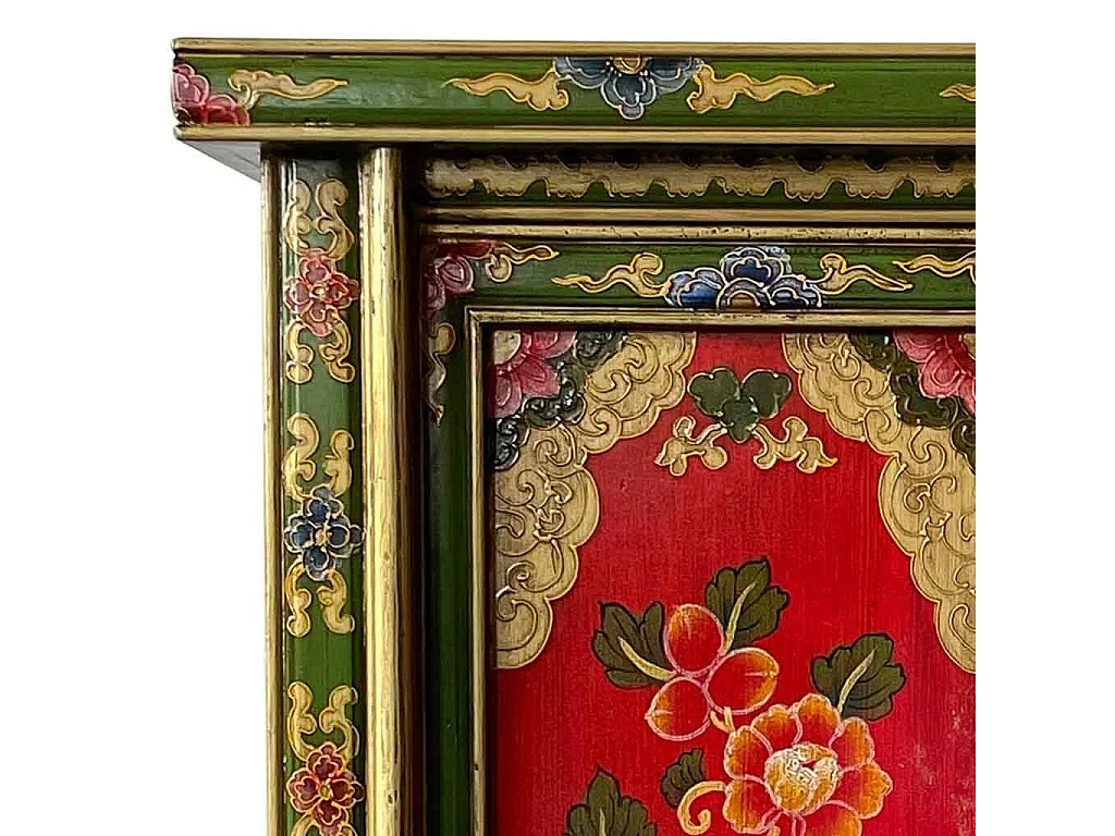 Recibidor de madera verde 96x42x175