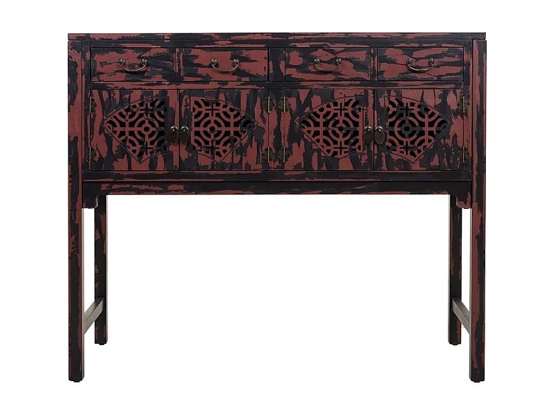 Rote Holzhalle 120x40x102h cm