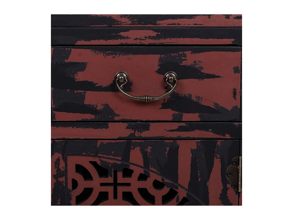 Mobile da ingresso in legno rosso 120x40x102h