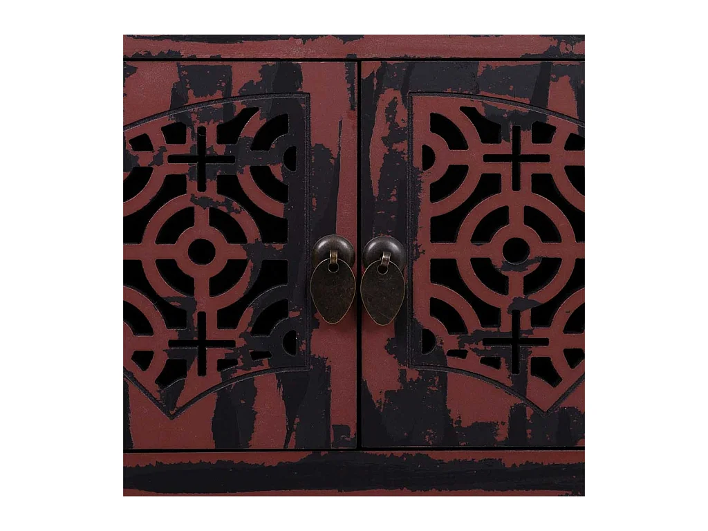 Mobile da ingresso in legno rosso 120x40x102h