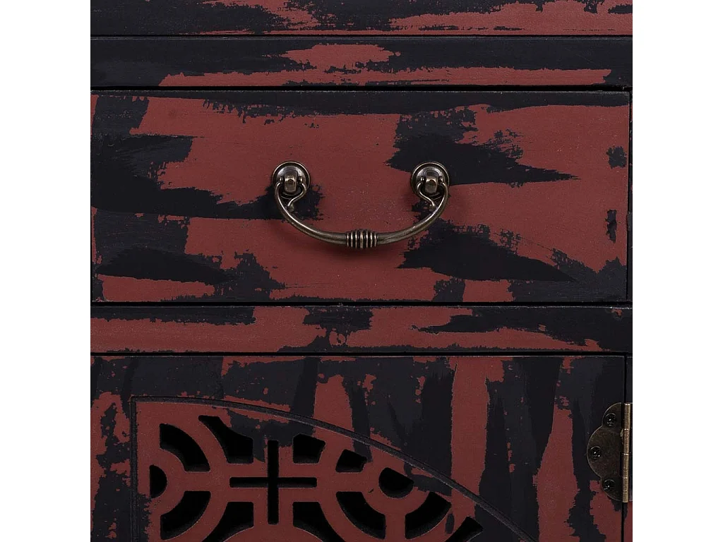 Mobile da ingresso in legno rosso 120x40x102h