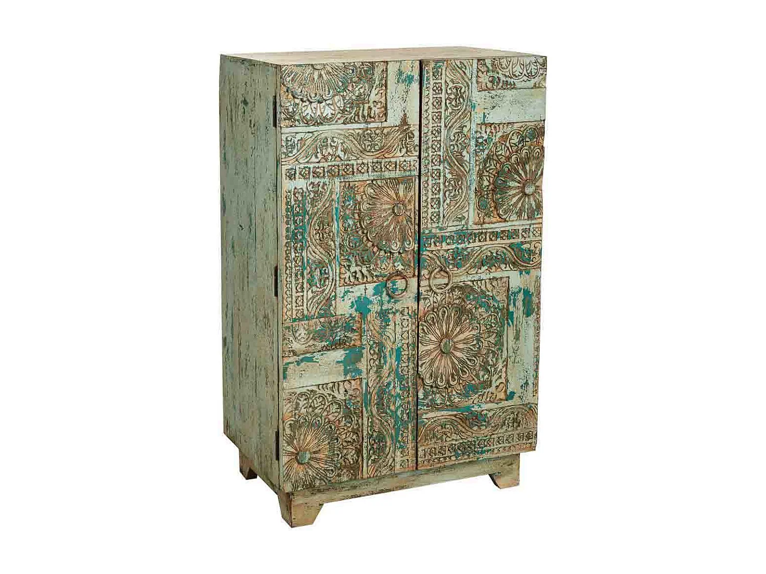 Konsolen aus blauem Holz 65x39x104