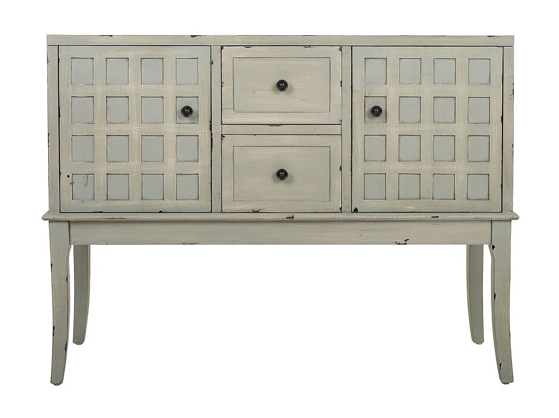 Mobile da ingresso in legno verde 108x36x82h