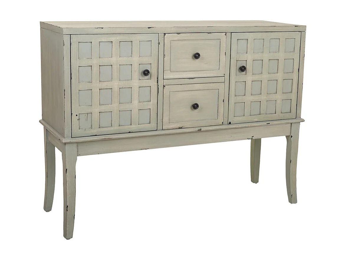 Mobile da ingresso in legno verde 108x36x82h