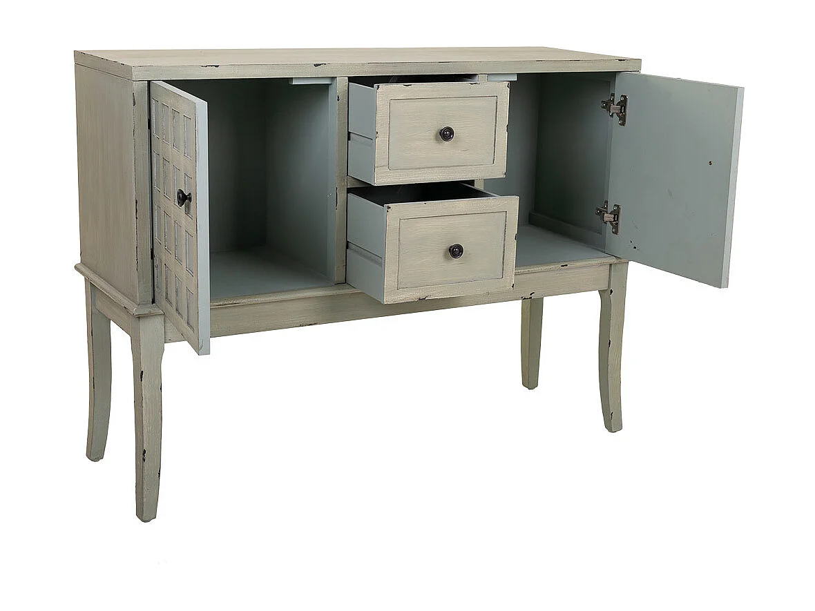 Mobile da ingresso in legno verde 108x36x82h