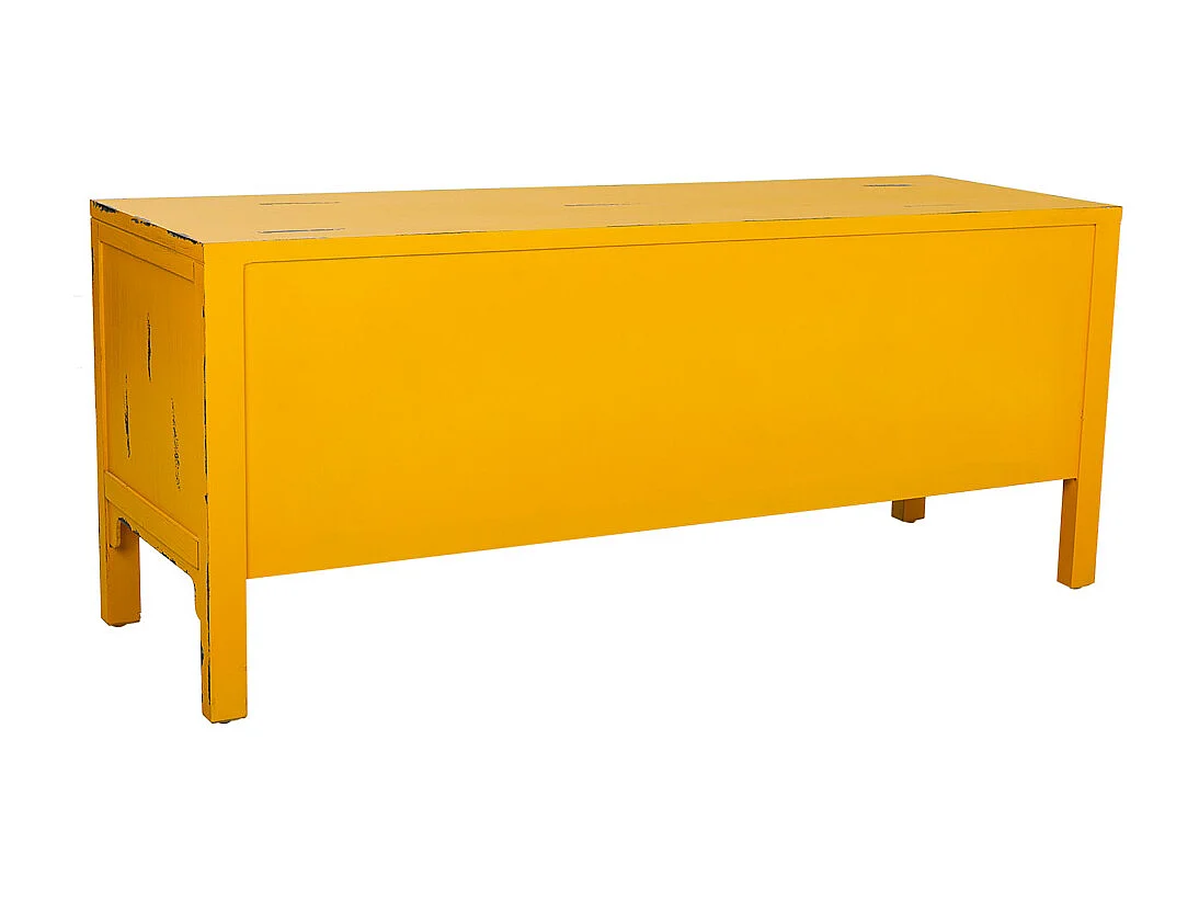 Credenza in legno gialla 120x40x50