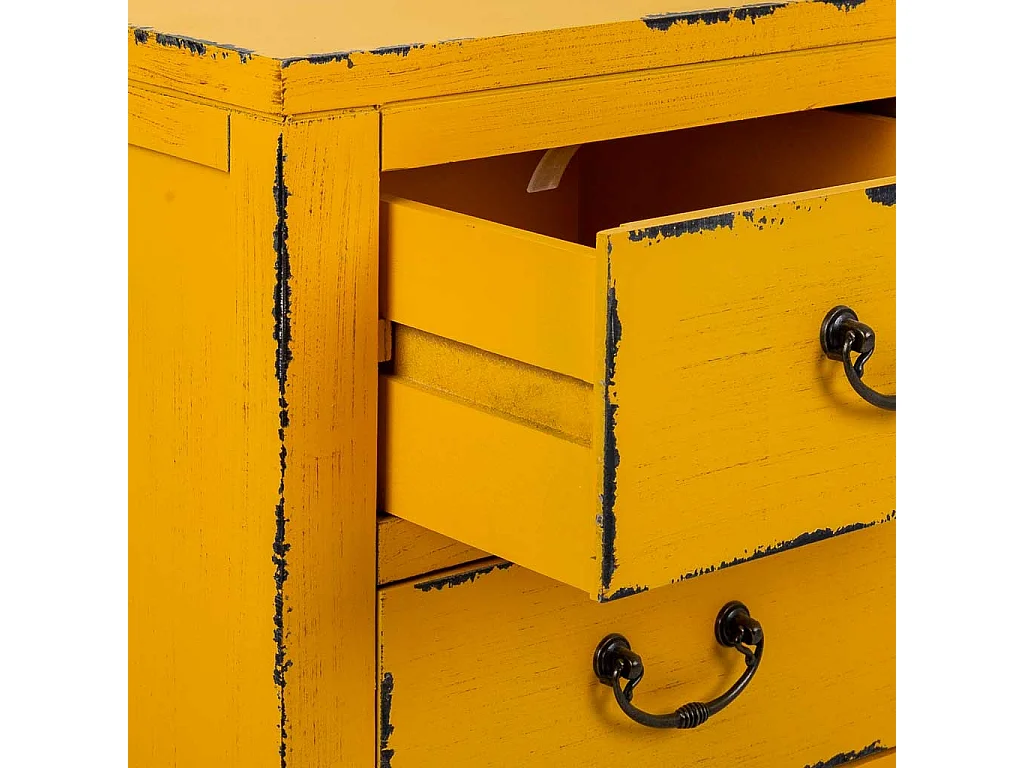 Credenza in legno gialla 120x40x50