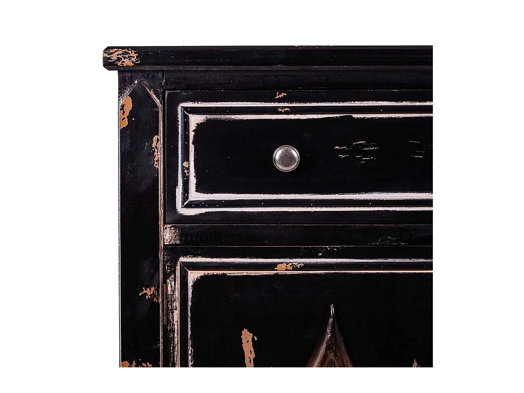 Schwarze Holzhalle 80x36x88h cm