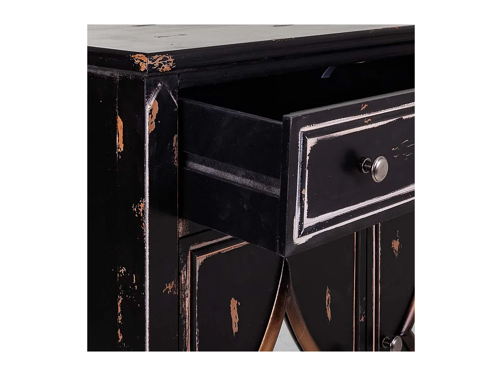 Schwarze Holzhalle 80x36x88h cm