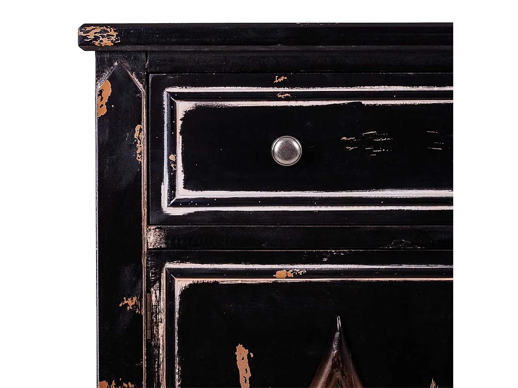 Schwarze Holzhalle 80x36x88h cm