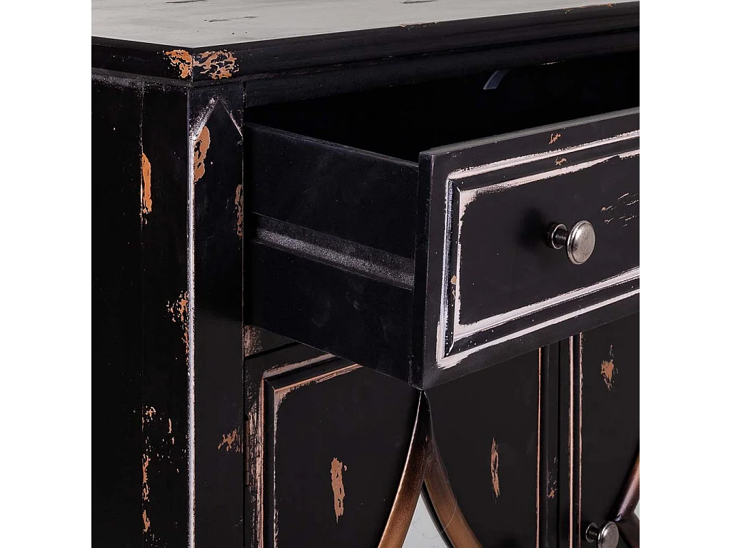 Schwarze Holzhalle 80x36x88h cm