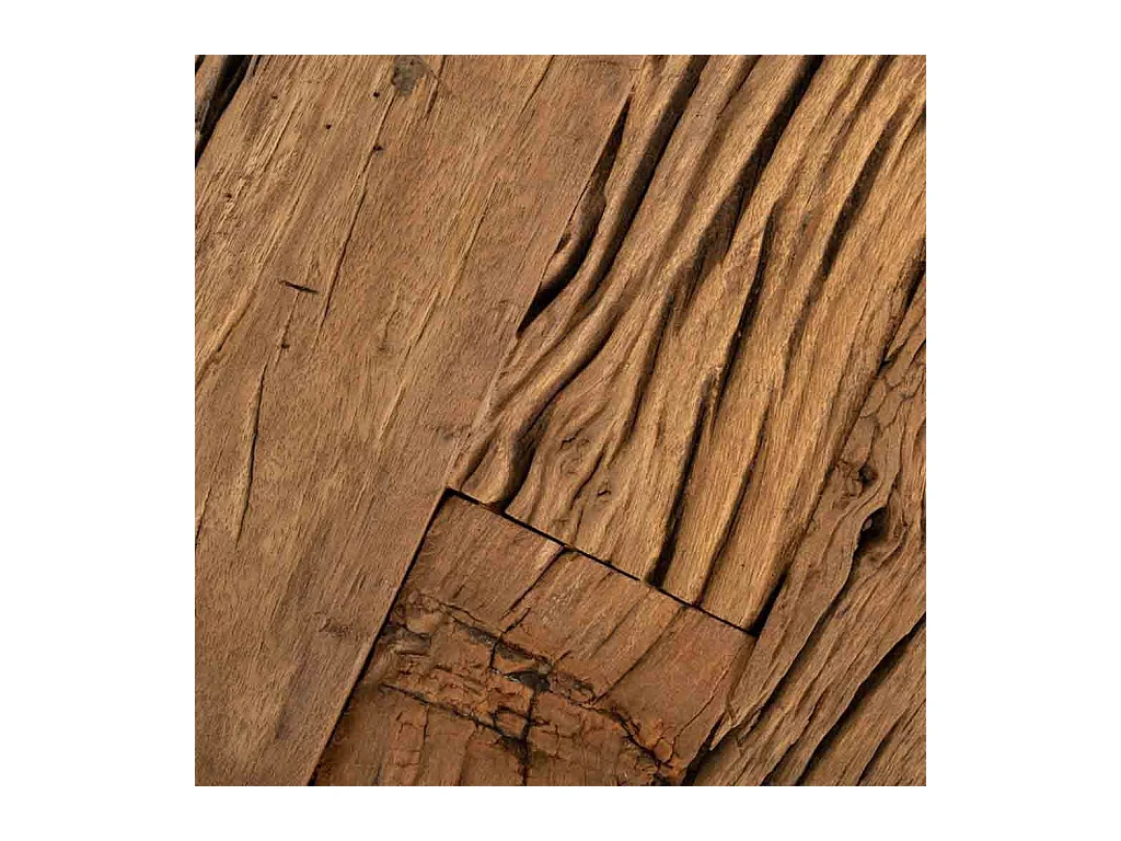 Braune Halle aus Holz und Metall, 112x37x82h cm