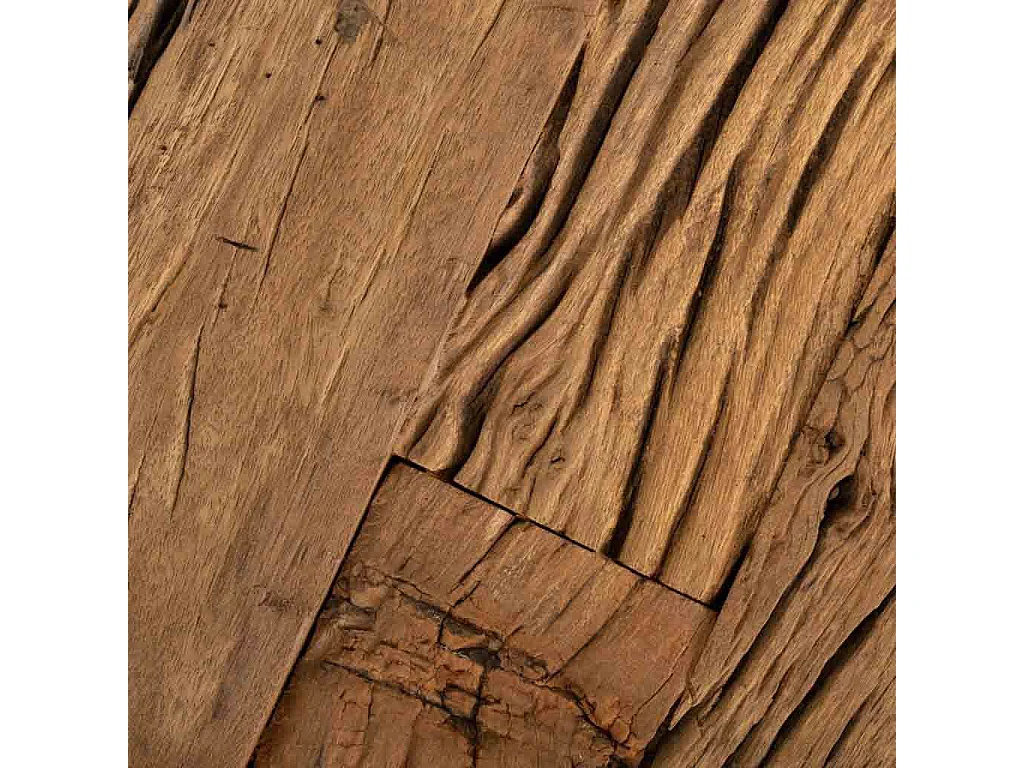 Console en bois et métal marron 112x37x82h