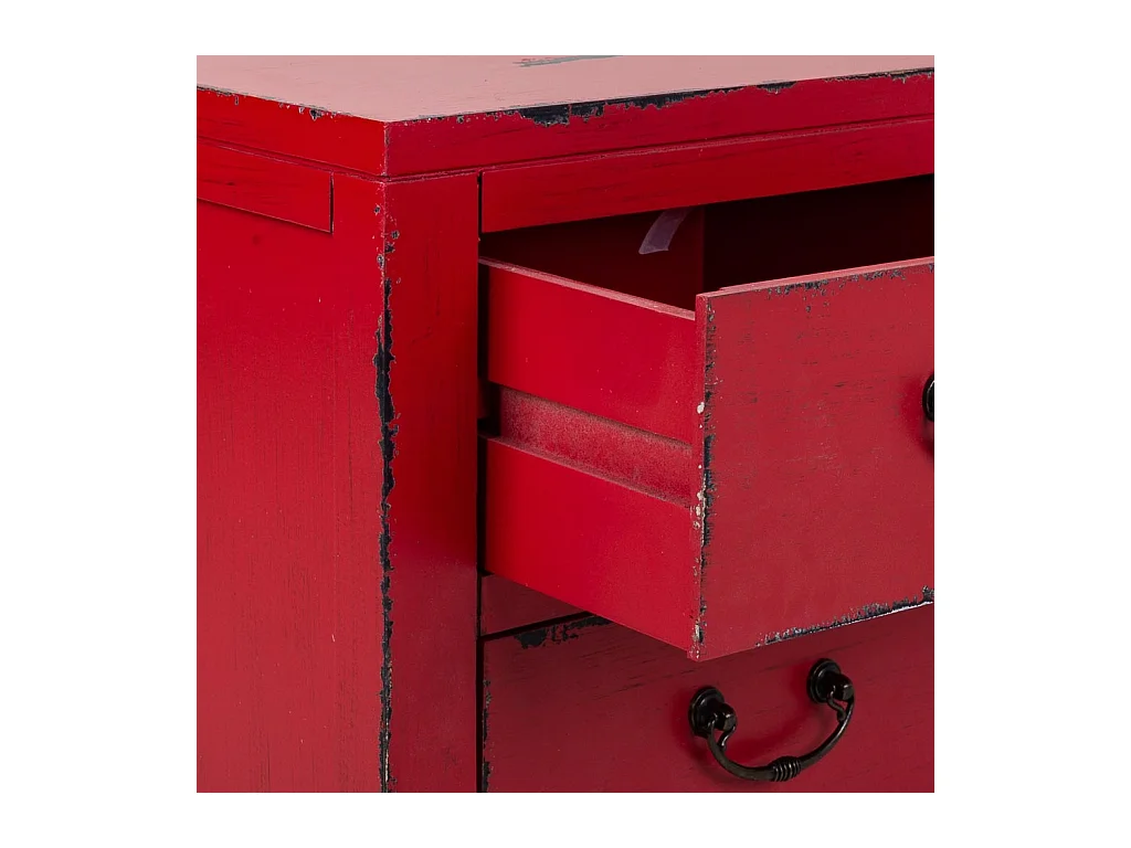 Meuble bas en bois rouge 120x40x50h