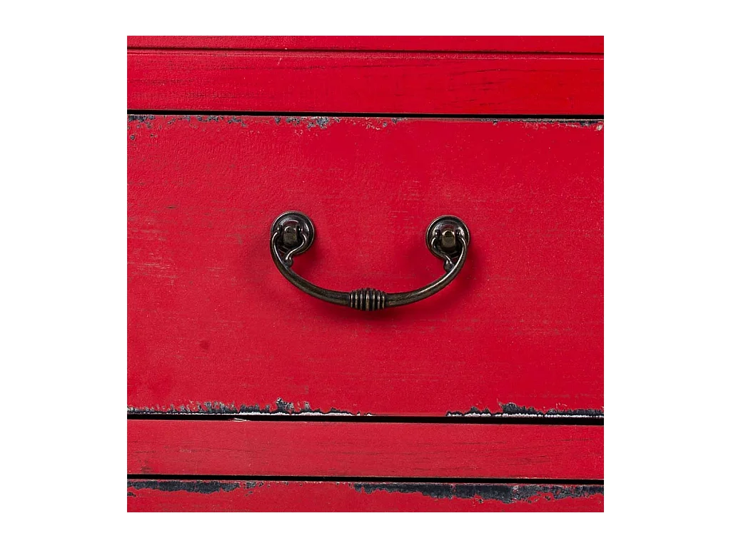 Meuble bas en bois rouge 120x40x50h