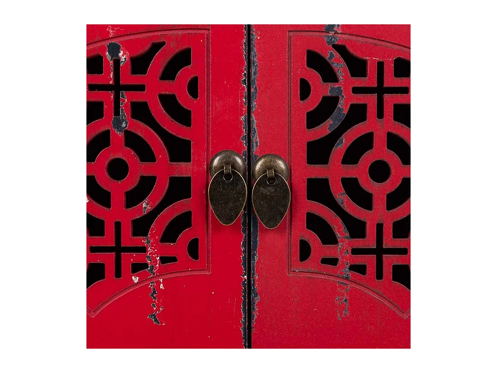 Meuble bas en bois rouge 120x40x50h