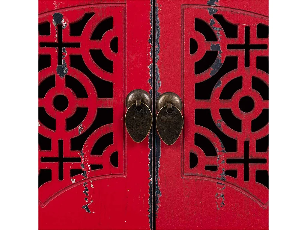 Meuble bas en bois rouge 120x40x50h